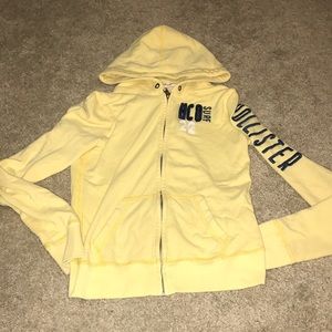 Yellow Hollister hoodie